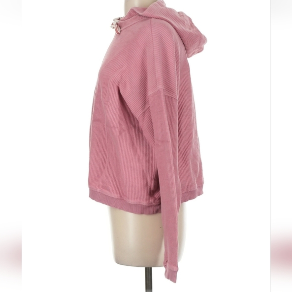 💥Sale💥Aerie Dusty Pink Ribbed Crop Hoodie - Picture 4 of 5
